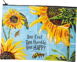 Bee Kind Bee Humble Bee Happy Zipper Folder