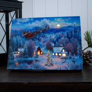 Night Before Christmas 8x6 Lighted Tabletop Canvas