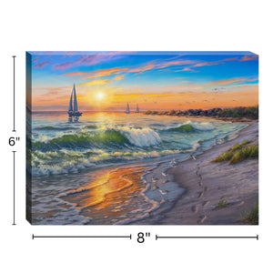 Sunset Cruise 8x6 Lighted Tabletop Canvas