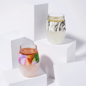 Wine FREEZE™ Cooling Cup w/ Cooling Gel - Black Swirl