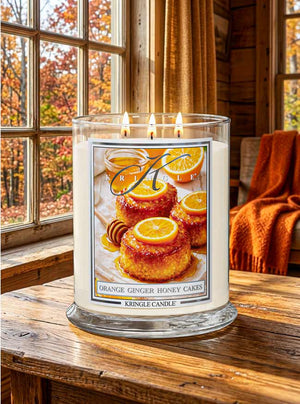 Orange Ginger Honey Cakes Large 3-wick