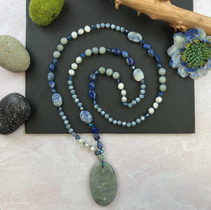 Sodalite Geo Pendant Necklace