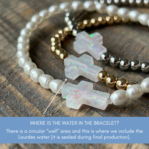 Holy Water Bracelet - Holy Water Mens Lava Rock Bracelet In Silver
