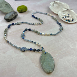 Sodalite Geo Pendant Necklace