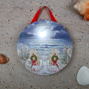Christmas at the Beach LED ornament