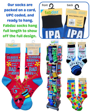 Caution I Have No Filter Men's Novelty Crew Socks