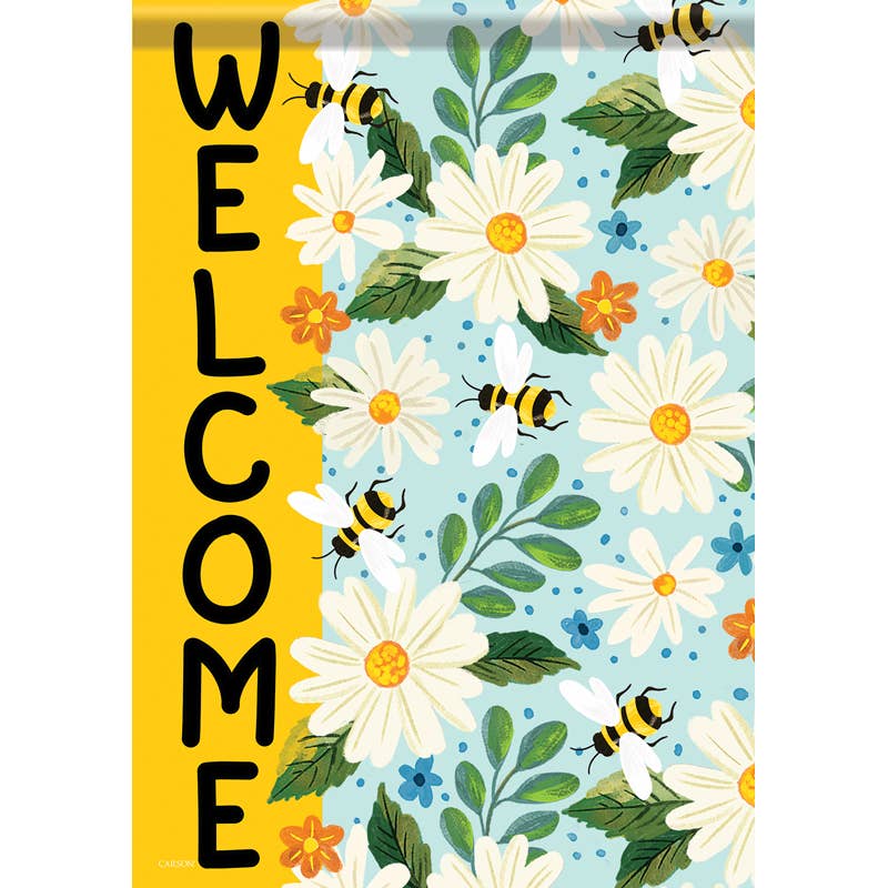 "Welcome Bees" Dura Soft™ Garden Flag