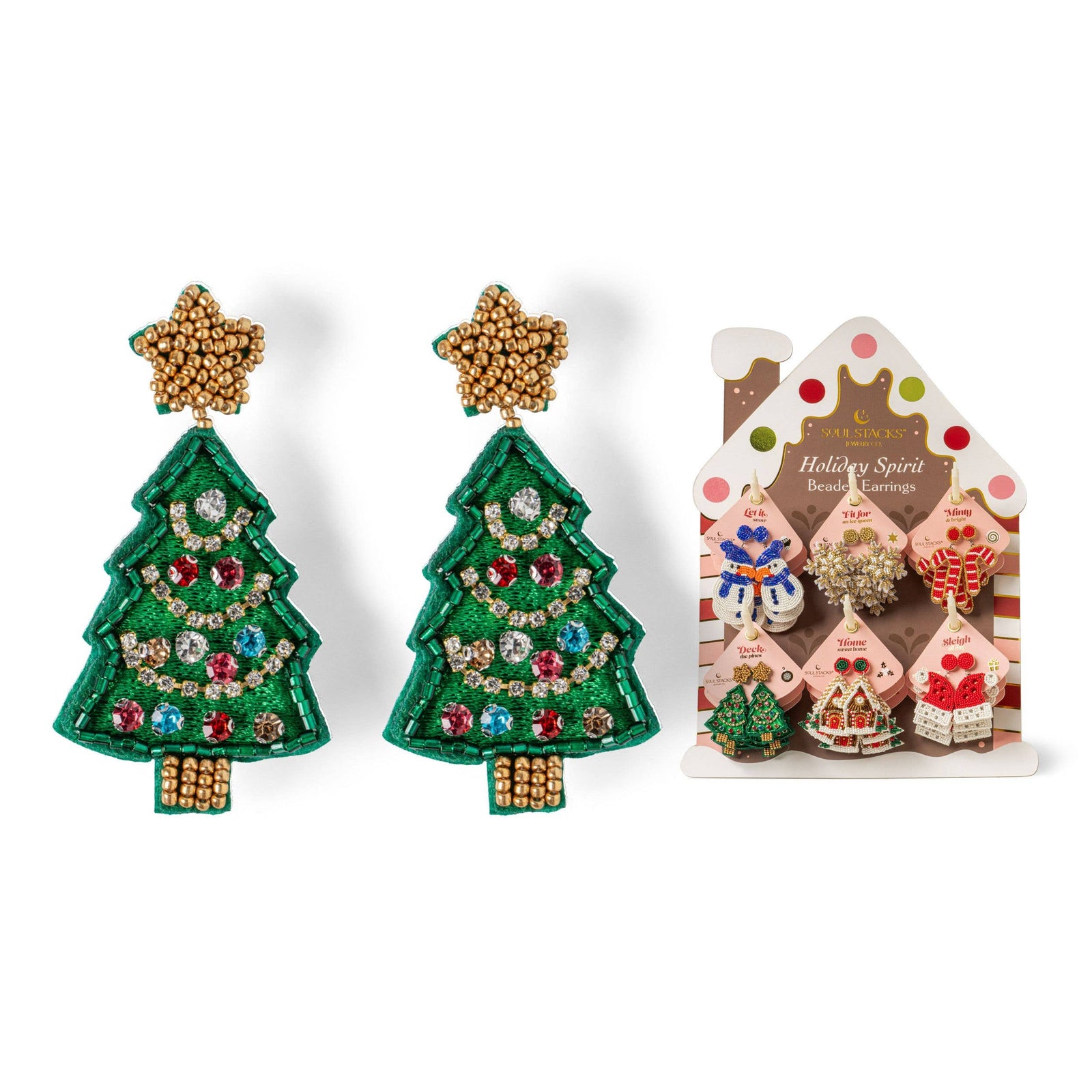 Soul Stacks Holiday Spirit Beaded Earrings