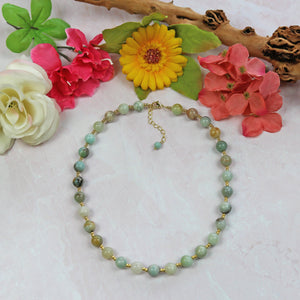 Amazonite and Russian Amazonite Pendant Necklace