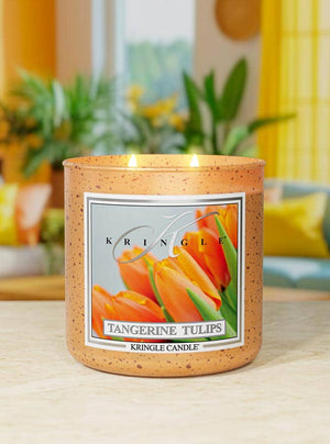 Tangerine Tulips 2-wick candle