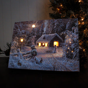 Holiday Home 8x6 Lighted Tabletop Canvas