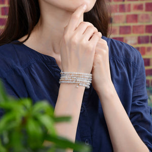 Mixed Crystals Memory Wire Bracelet