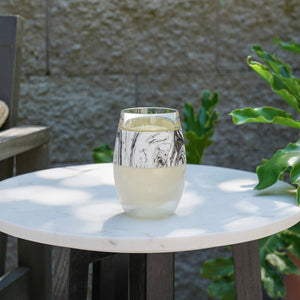 Wine FREEZE™ Cooling Cup w/ Cooling Gel - Black Swirl