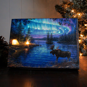 Northern Night 8x6 Lighted Tabletop Canvas