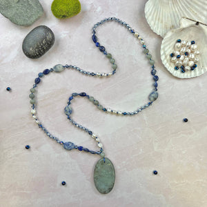 Sodalite Geo Pendant Necklace