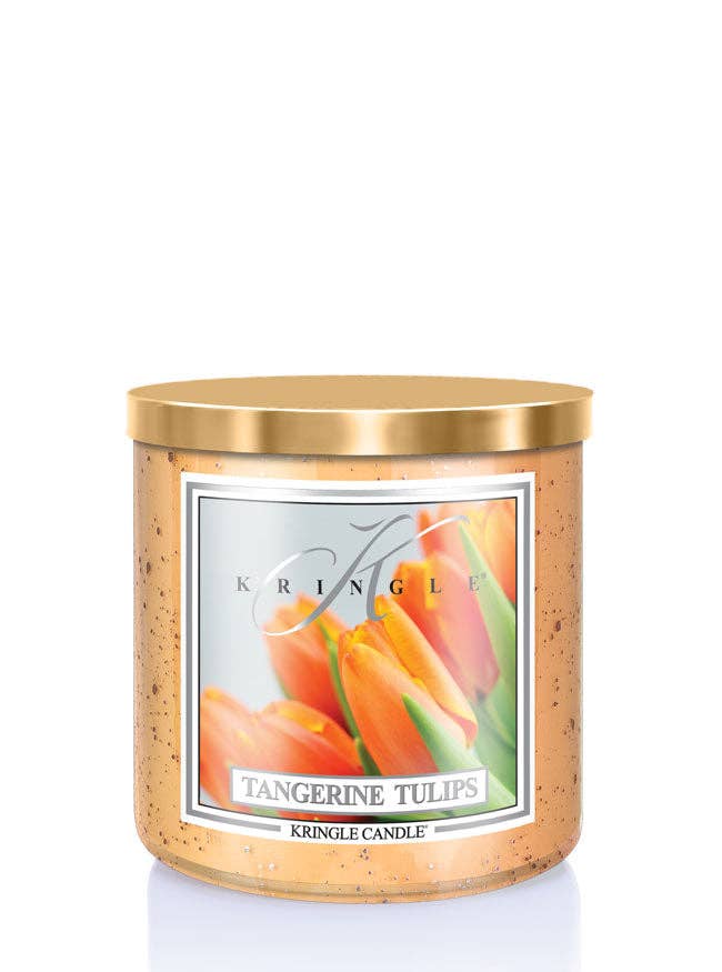 Tangerine Tulips 2-wick candle