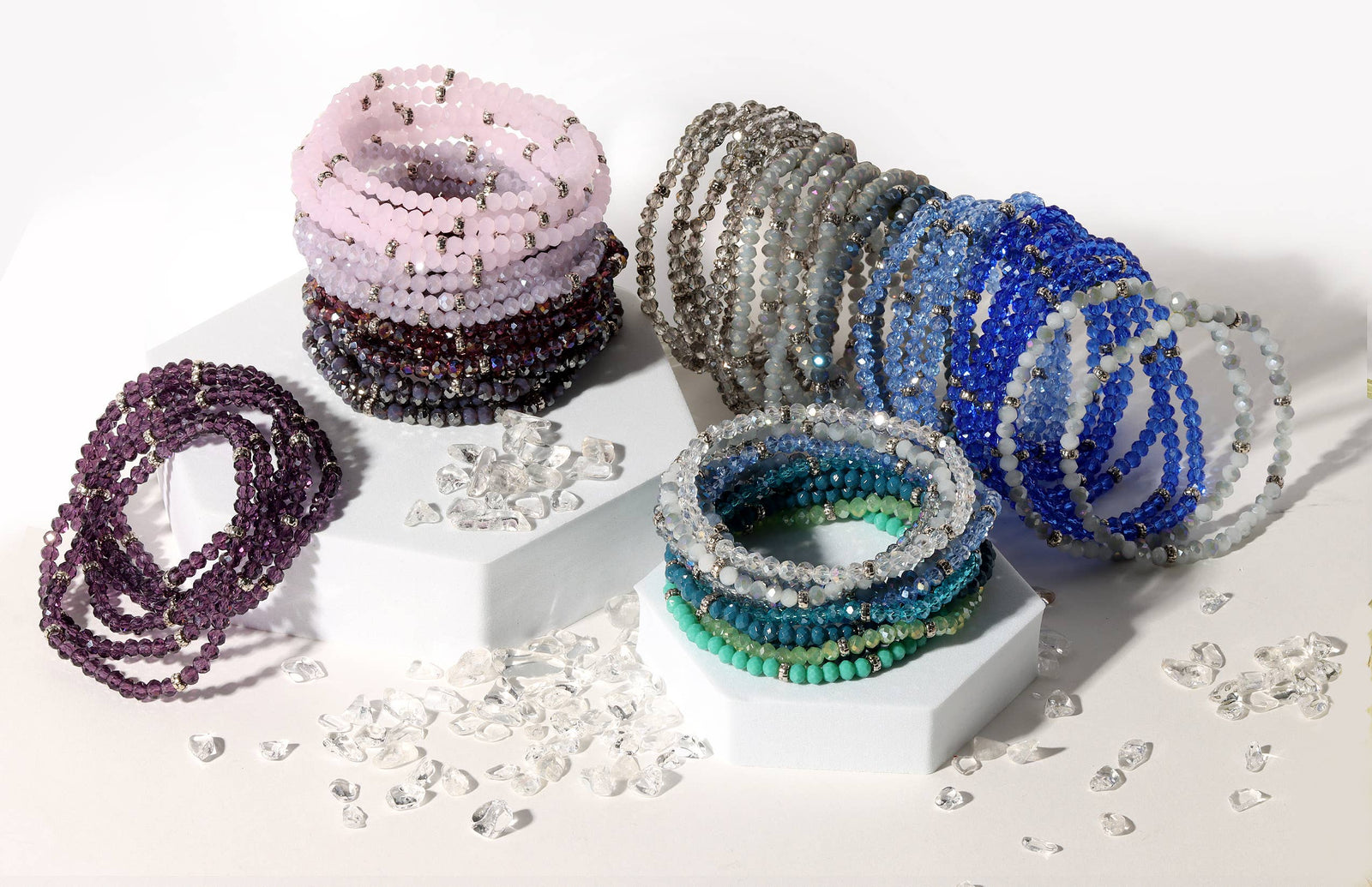 Mini Crystal Beaded Stretch Bracelets
