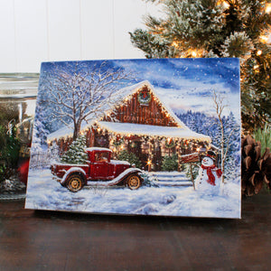 Country Store 8x6 Lighted Tabletop Canvas
