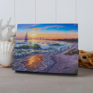 Sunset Cruise 8x6 Lighted Tabletop Canvas