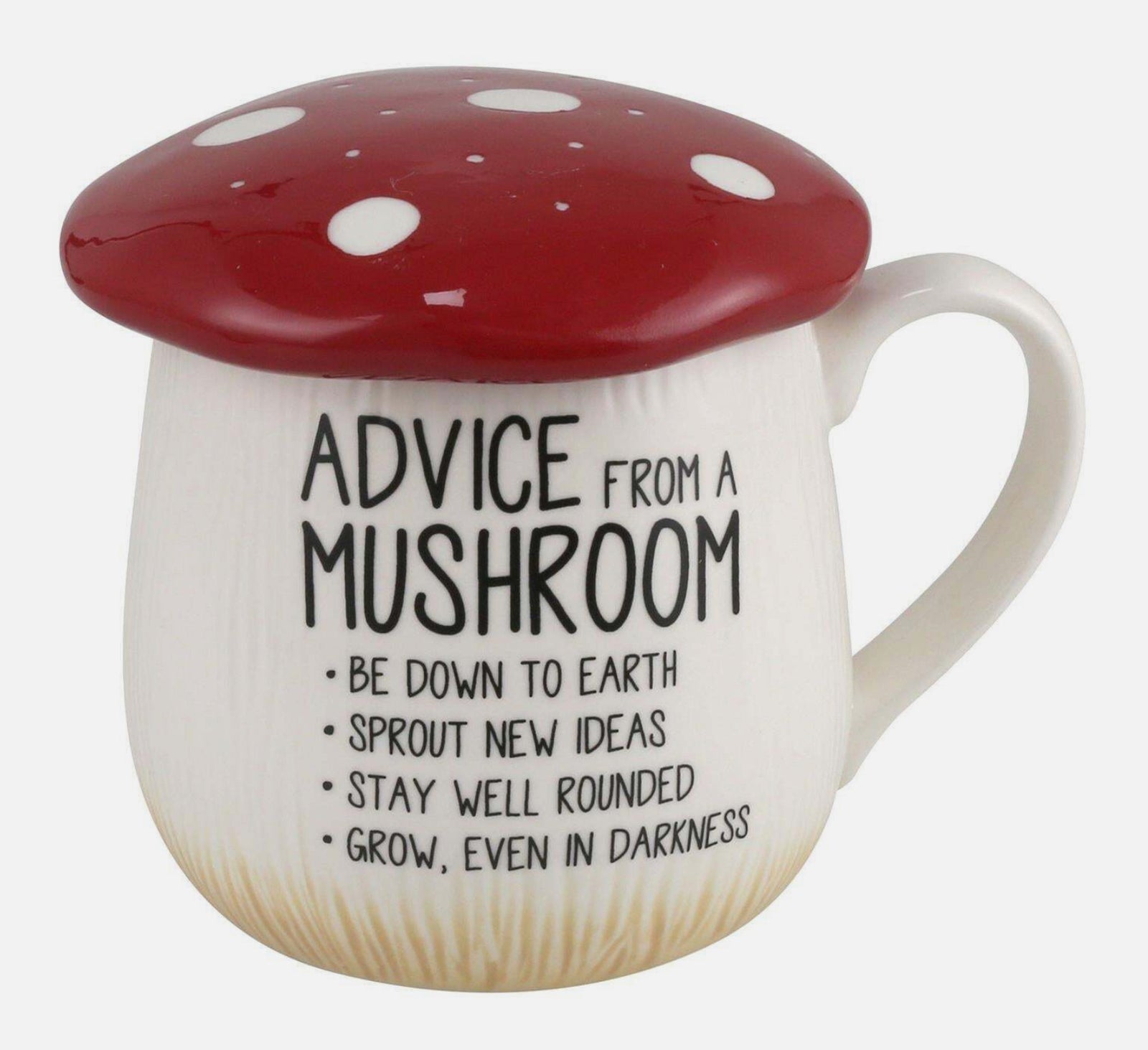Mushroom Sculpt Mug with Lid