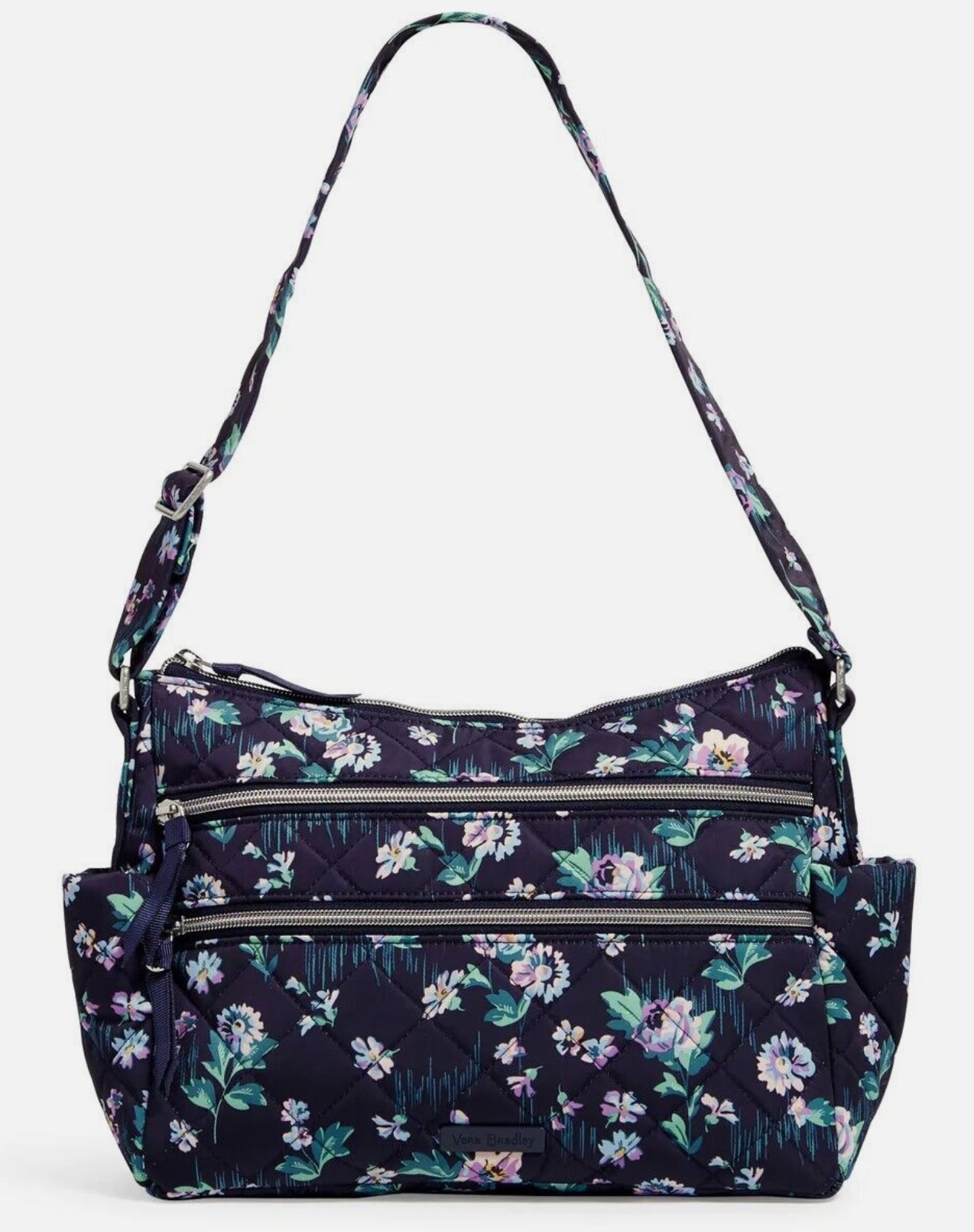 Triple Zip Shoulder Bag