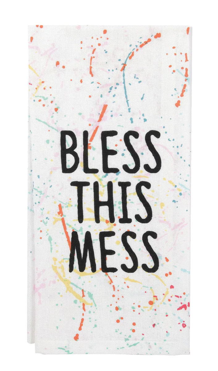 Bless This Mess Splatter Tea Towel