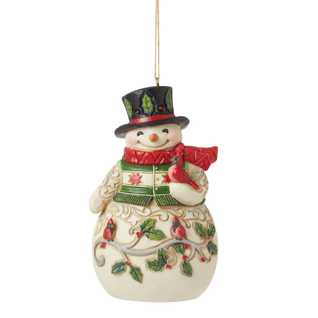 Snowman w/ Cardinal Ornament