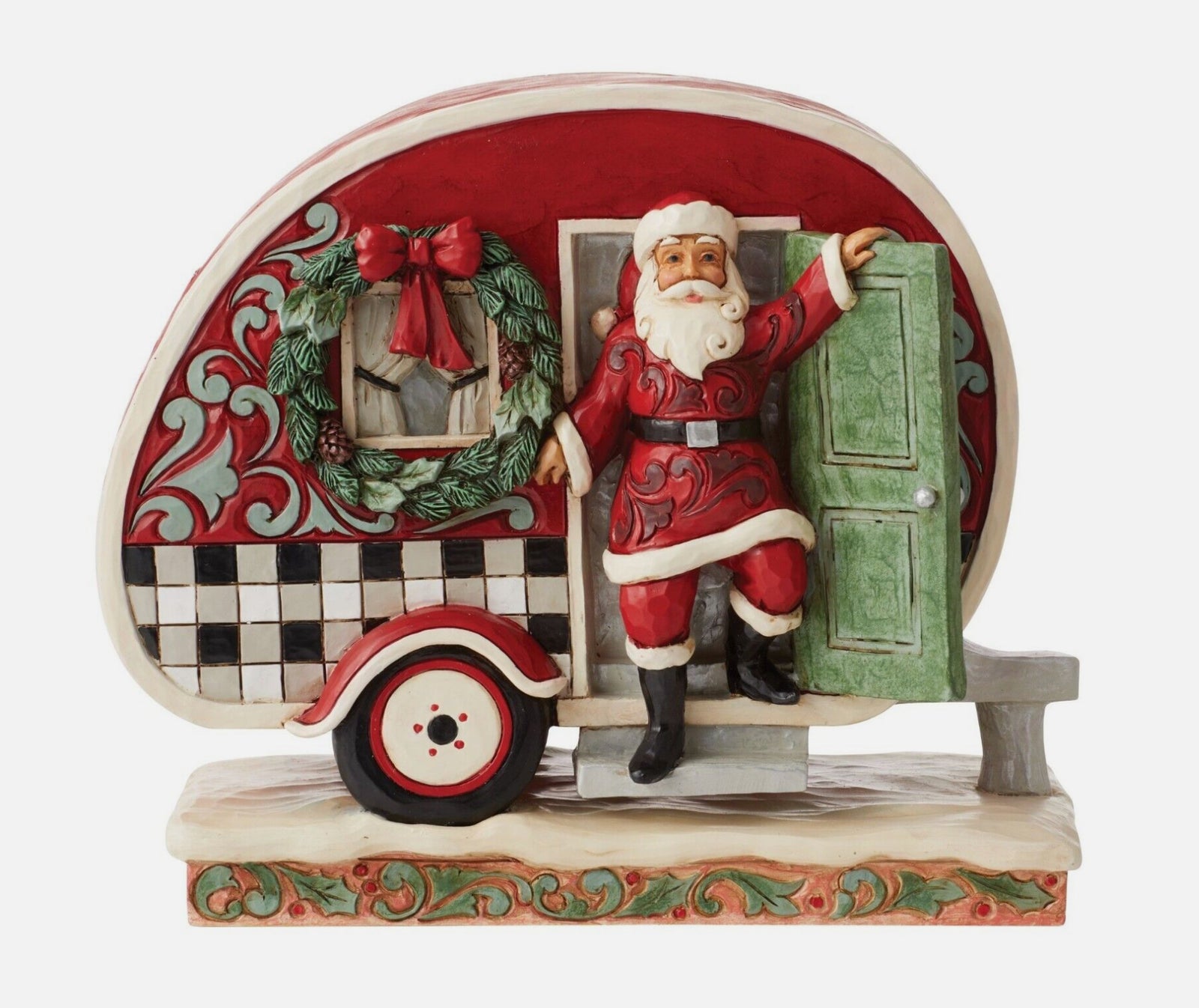 “Happiest Holiday Camper” Highland Glen Santa Camper Figurine