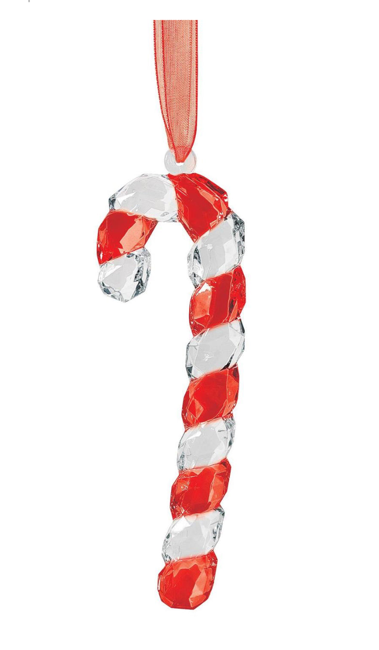 Candy Cane Acrylic Ornament