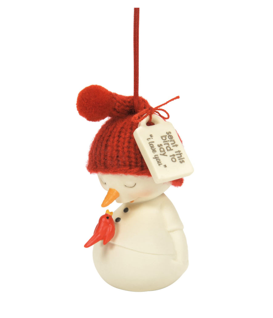 Snowpinion “Sent This Bird To Say I Love You” Ornament