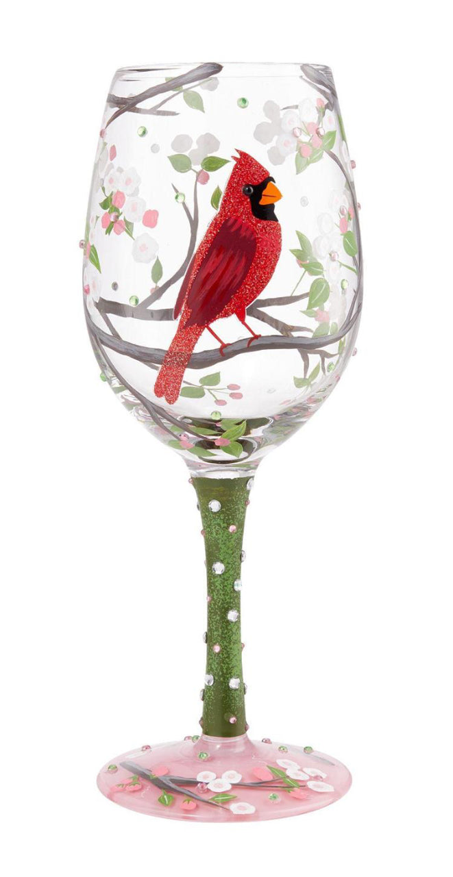 “Cardinal Beauty” Wine Glass