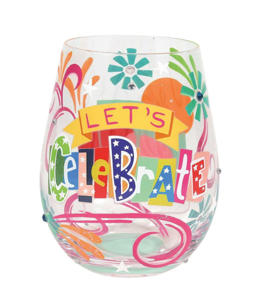 Let’s Celebrate Stemless Wine Glass