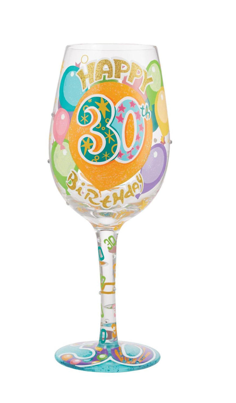 “30th Birthday” Wine Glass