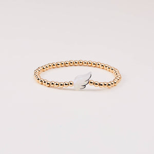 HOLY WATER ANGEL WING BRACELET IN GOLD