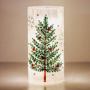 Christmas Tree Pillar with LED String Lights