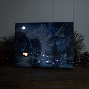 Nordic Night 8x6 Lighted Tabletop Canvas