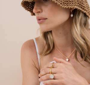 Pearl Drop - Gold Earrings