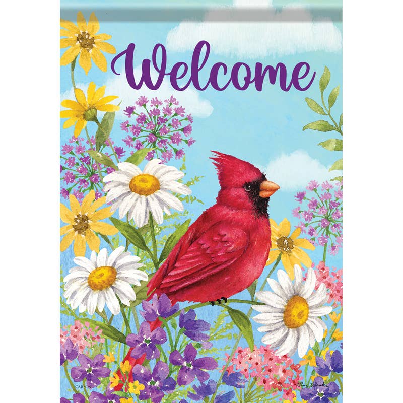 "Summer Cardinal" Dura Soft™ Garden Flag