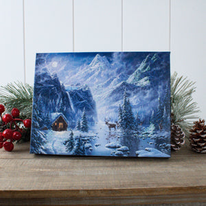 Nordic Night 8x6 Lighted Tabletop Canvas
