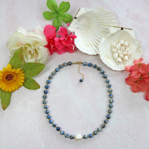 IST Jewelry - Blue Jasper and Lapis Lazuli Pendant Necklace. Set of Three