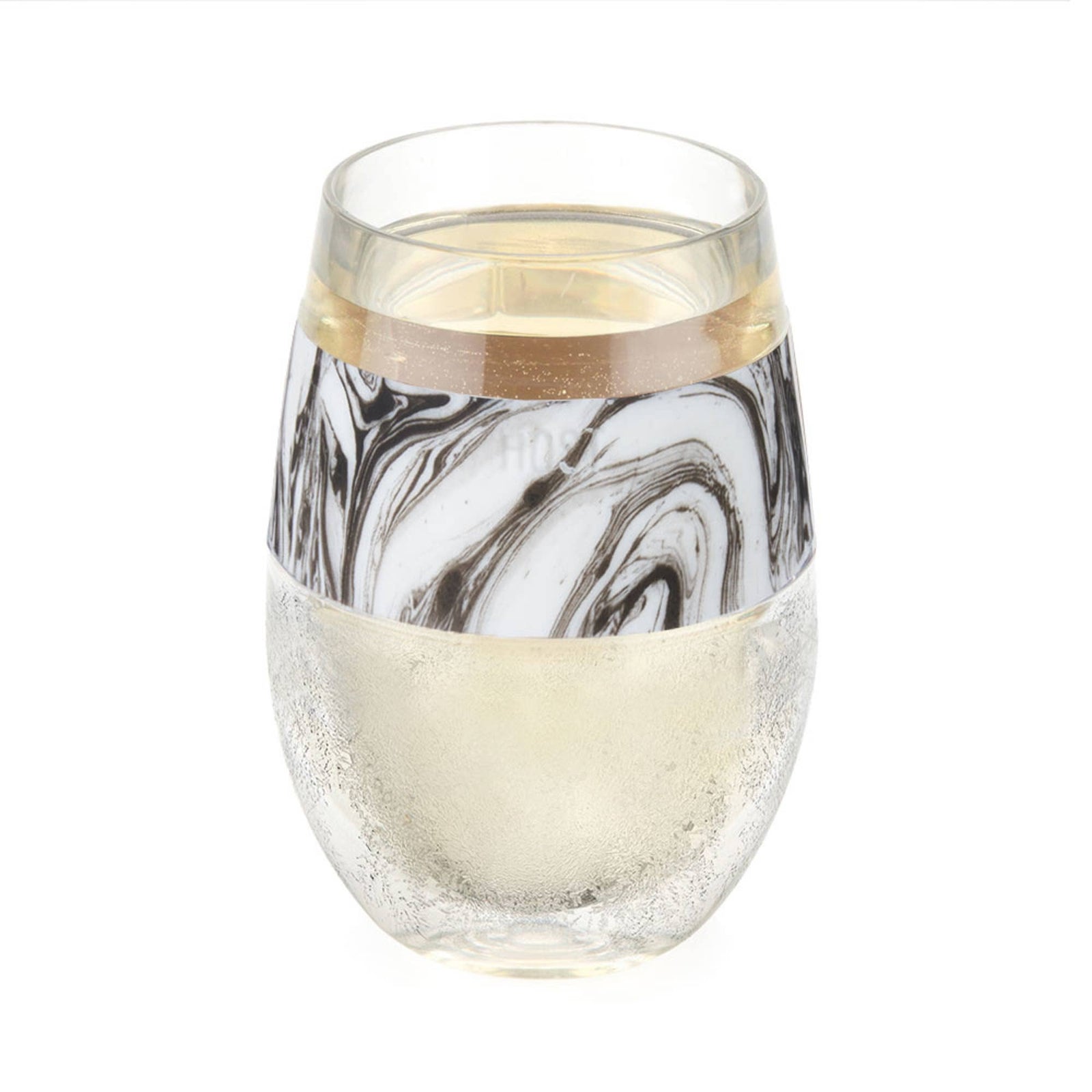 Wine FREEZE™ Cooling Cup w/ Cooling Gel - Black Swirl