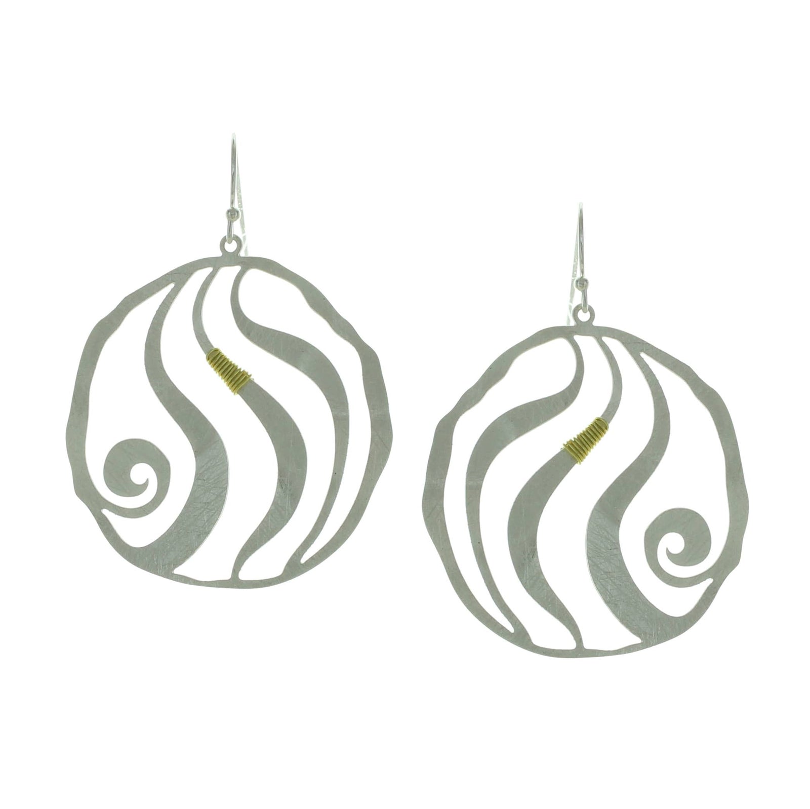 Round w/ Swirl Earrings
