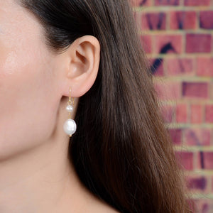 Dual Pearl Drop Earring