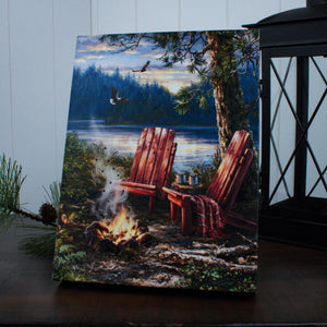 Evening at the Lake 6x8 Lighted Tabletop Canvas