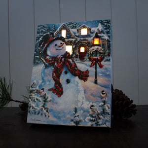 An Old Fashioned Christmas 8x6 Lighted Tabletop Canvas
