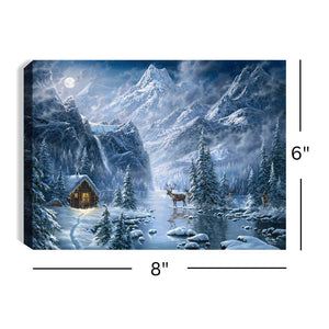 Nordic Night 8x6 Lighted Tabletop Canvas