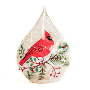 Cardinal Teardrop with LED String Lights