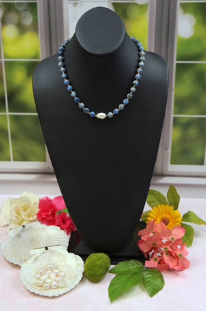 IST Jewelry - Blue Jasper and Lapis Lazuli Pendant Necklace. Set of Three