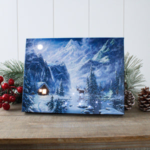 Nordic Night 8x6 Lighted Tabletop Canvas