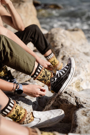 Solmate Socks - Honey Bee Crew Socks | Give Back to Help Save Pollinators